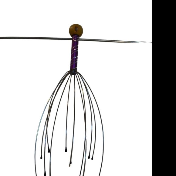 Head Massager Headache Remover Wires Handle Wood Plastic Relaxation Treatment - Picture 2 of 4